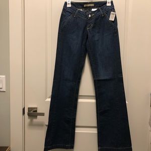 2X NWT Blue Asphalt Ultra Low Rise Dark Blue Denim Jeans 00